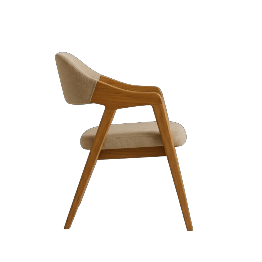 Linen Armchair in Charcoal