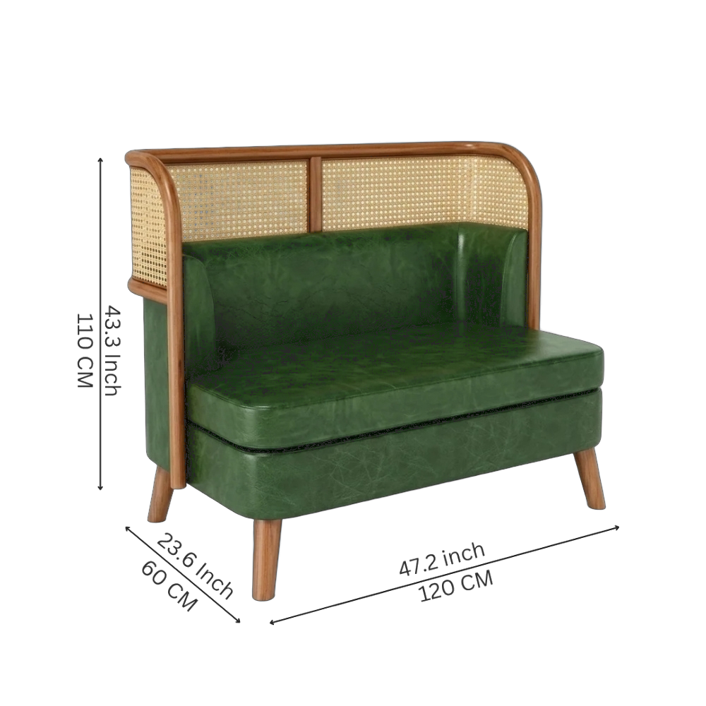 Booth sofa technical dimensions